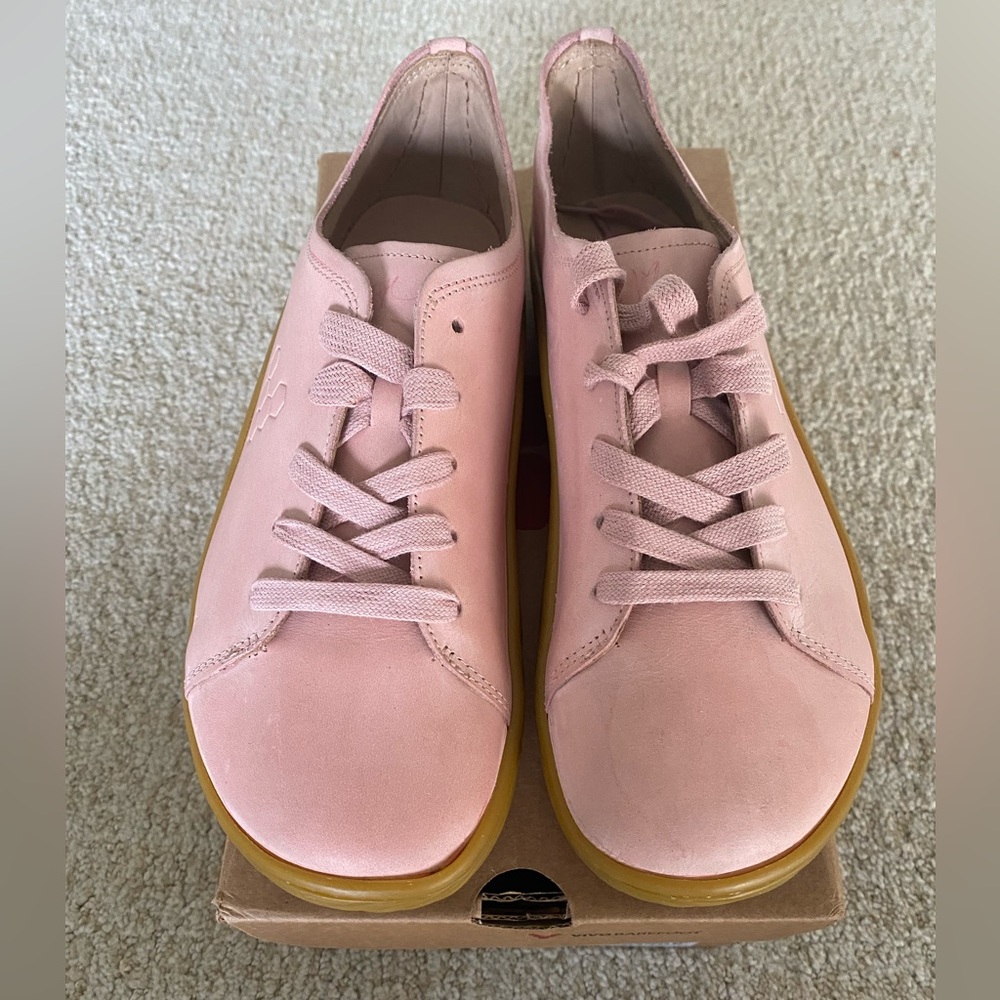 VivoBarefoot Addis Leather Shoes Misty Rose